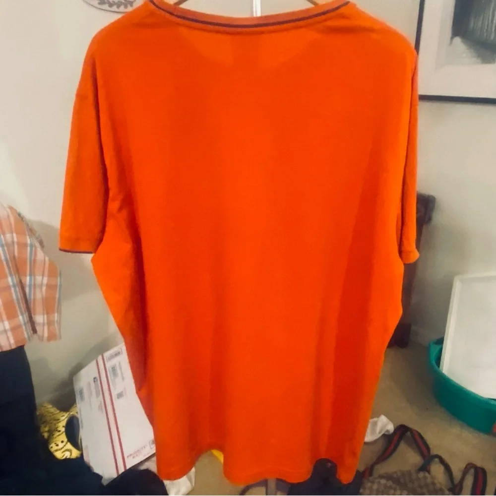 VINTAGE LACOSTE T SHIRT LIMITED EDT SZ9 XXL 5191L ORANGE BLUE PIT 24 LENGTH 30 - Picture 3 of 9